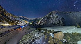 Starry sky over mount Elbrus #6