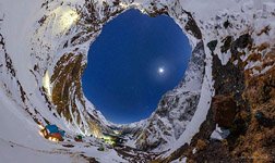 Starry sky over mount Elbrus #7