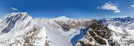 Panoramic view of the Caucasus Mountains and mount Elbrus #17