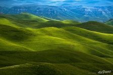 Green hills of the Caucasus