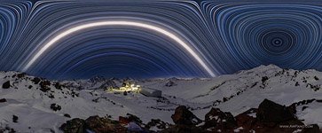 Starry sky over mount Elbrus #4