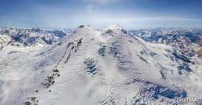 Panoramic view of the Caucasus Mountains and mount Elbrus #3