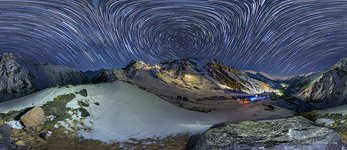 Starry sky over mount Elbrus #3