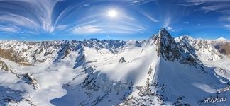 Panoramic view of the Caucasus Mountains and mount Elbrus #20