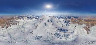 Panoramic view of the Caucasus Mountains and mount Elbrus #1