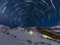 Starry sky over mount Elbrus #9