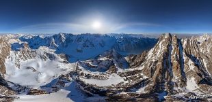 Panoramic view of the Caucasus Mountains and mount Elbrus #27