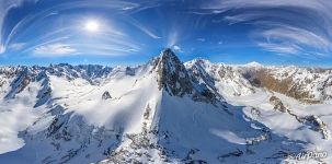 Panoramic view of the Caucasus Mountains and mount Elbrus #22