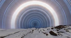 Starry sky over mount Elbrus #10