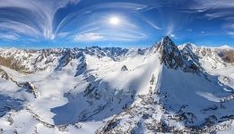 Panoramic view of the Caucasus Mountains and mount Elbrus #19