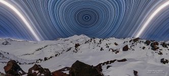 Starry sky over mount Elbrus #12
