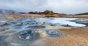 Mud volcanoes. Panorama