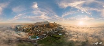 Clouds over Cape Town. Panorama