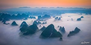 Sea of clouds before sunrise