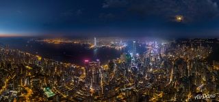 Hong Kong night panorama