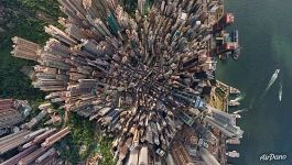 Over Hong Kong Central District