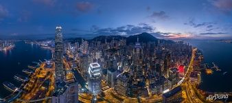 Panorama of Hong Kong at night Panorama of Hong Kong at night