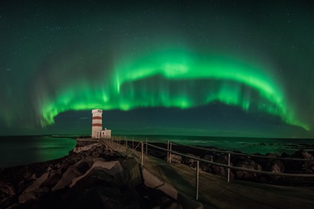 Northern lights in Iceland. 360 video in 12K Northern lights in Iceland. 360 video in 12K